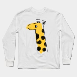 Happy cartoon giraffe Long Sleeve T-Shirt